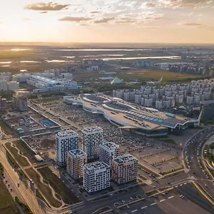Bugun апарт-гостиница с птичьего полета, Expo Астана
